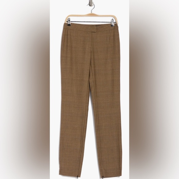 NWT Rag & Bone Rebecca Plaid Wool Pants, Brown/Beige, Straight Leg, Size 4 - Picture 6 of 14